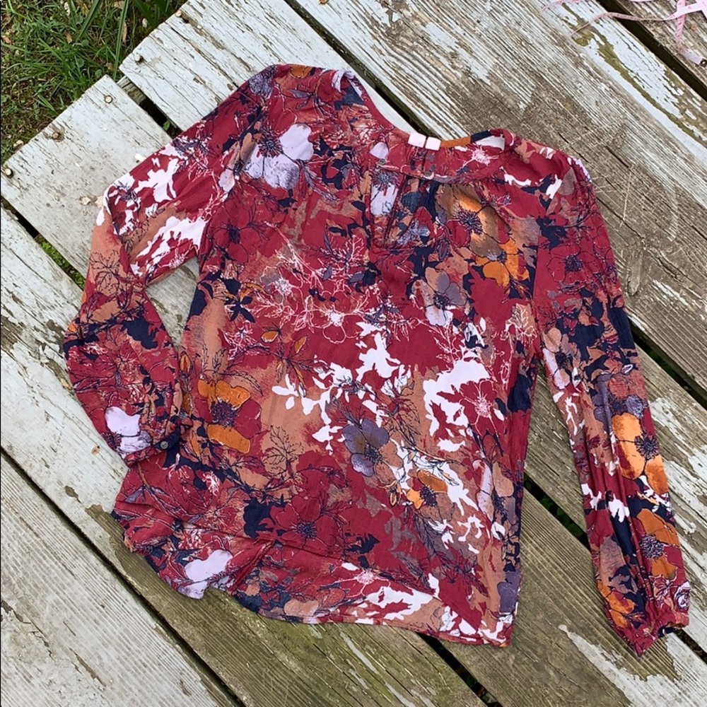 Bohemian Free People Inspired Long Sleeve Top